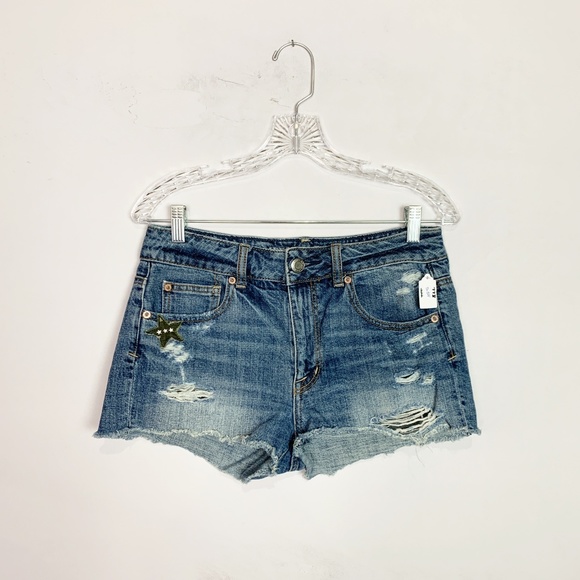 American Eagle Outfitters Pants - American Eagle hi rise distressed denim shorts 6